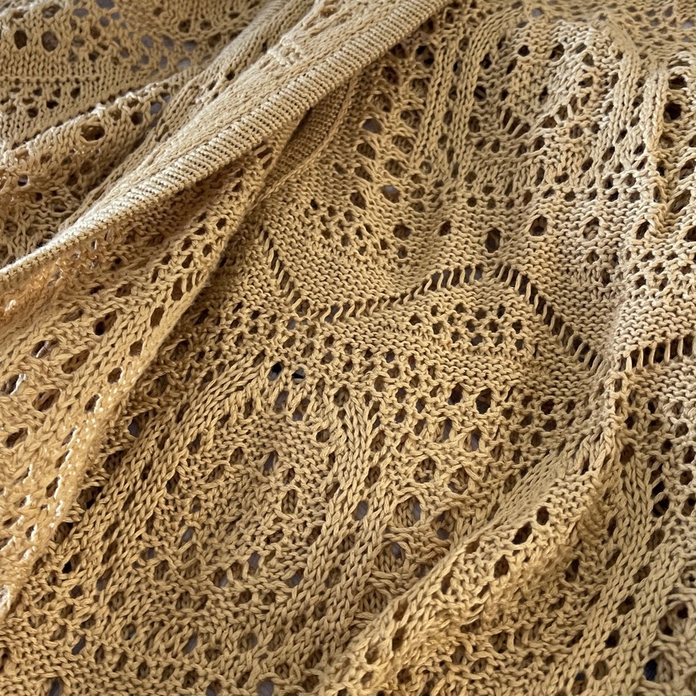 Sleeveless Crochet Long Cardigan - Picture 5 of 6